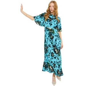 Joe Browns Women's Textured Rose Print Midi Dress, Slim, Blue, UK 10 Joe Browns Women's Textured Rose Print Midi Dress, Slim, Blue, UK 10