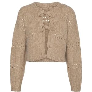 VERO MODA Women's Vmadelina Ls Short Two Way Cardigan Ga, Silver Mink, XL VERO MODA Women's Vmadelina Ls Short Two Way Cardigan Ga, Silver Mink, XL