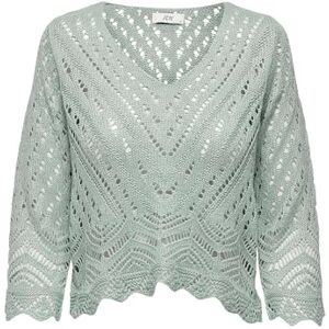 JDY Women's New Sun KNT Noos 3/4 Cropped Pullover Knitted Jumper, Jadeite, XXL JDY Women's New Sun KNT Noos 3/4 Cropped Pullover Knitted Jumper, Jadeite, XXL
