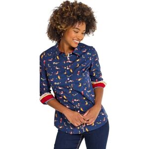 Joe Browns Women's Cotton Sausage Dog Shirt, Navy, UK 8 Joe Browns Women's Cotton Sausage Dog Shirt, Navy, UK 8