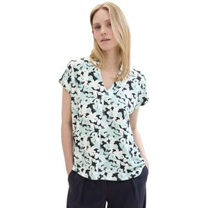 TOM TAILOR Women's 1041548 T-Shirt, 35291-Blue Small Floral Design, XXS TOM TAILOR Women's 1041548 T-Shirt, 35291-Blue Small Floral Design, XXS