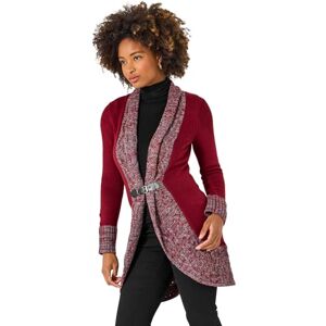 Joe Browns Women's Cosy Two Tone Knit Buckle Waist Cardigan, Regular, Purple, UK 8 Joe Browns Women's Cosy Two Tone Knit Buckle Waist Cardigan, Regular, Purple, UK 8