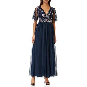 Maya Deluxe Womens Maxi Dress Ladies Embellished Spot Mesh A-Line V-Neck Dress for Wedding Guest Bridesmaid Prom Ball Occasion Navy Size 10 Maya Deluxe Womens Maxi Dress Ladies Embellished Spot Mesh A-Line V-Neck Dress for Wedding Guest Bridesmaid Prom Ball Occasion Navy Size 10