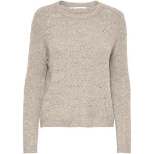 ONLY Women's Onllolli L/S Pullover KNT Noos Sweater, Taupe Grey/Detail: W Melange, XXL ONLY Women's Onllolli L/S Pullover KNT Noos Sweater, Taupe Grey/Detail: W Melange, XXL
