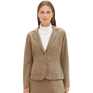 TOM TAILOR Women's 1039144 Blazer, 33962-Doeskin Melange, 18 TOM TAILOR Women's 1039144 Blazer, 33962-Doeskin Melange, 18