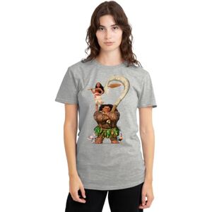 Disney Moana Maui Stacked Ladies T Shirt, Athletic Heather, XX-Large Disney Moana Maui Stacked Ladies T Shirt, Athletic Heather, XX-Large
