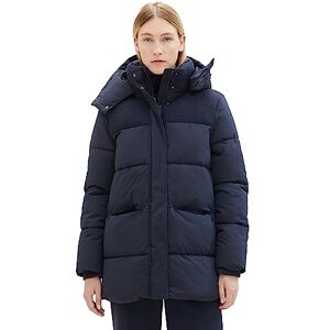 TOM TAILOR Women's Puffer Coat with Hood and Knitted Detail, 10668-sky Captain Blue, L TOM TAILOR Women's Puffer Coat with Hood and Knitted Detail, 10668-sky Captain Blue, L