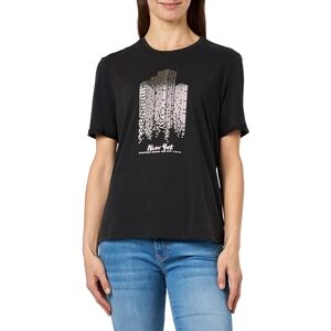 ONLY Women's Onlfree Life Reg S/S City Top Box JRS T-Shirt, Black, XS ONLY Women's Onlfree Life Reg S/S City Top Box JRS T-Shirt, Black, XS
