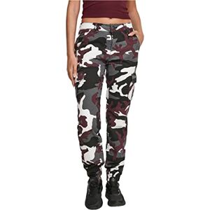 Urban Classics Women's Ladies High Waist Camo Cargo Pants Trouser, Multicolour (Wine Camo 02244), 28 Urban Classics Women's Ladies High Waist Camo Cargo Pants Trouser, Multicolour (Wine Camo 02244), 28