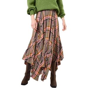 Joe Browns Women's Vibrant Pink Check Dippy Hem Skirt, Regular, Multicolor, UK 8 Joe Browns Women's Vibrant Pink Check Dippy Hem Skirt, Regular, Multicolor, UK 8