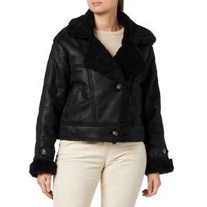 ONLY Women's lva Faux Suede Bonded Jacket CC OTW, Black, XL ONLY Women's lva Faux Suede Bonded Jacket CC OTW, Black, XL