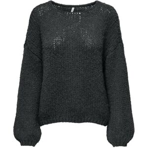 ONLY Bestseller A/S Women's Onlnordic Life Ls O-Neck KNT Noos Sweater, Dark Grey Blend, S ONLY Bestseller A/S Women's Onlnordic Life Ls O-Neck KNT Noos Sweater, Dark Grey Blend, S