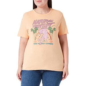 ONLY Women's Onllucy Reg S/S Palm Tiger Top Box JRS T-Shirt, Orange Chiffon/Print: Natural, S ONLY Women's Onllucy Reg S/S Palm Tiger Top Box JRS T-Shirt, Orange Chiffon/Print: Natural, S
