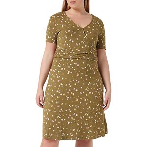 TOM TAILOR Ladies Wrap Look Dress 1032059, 29156 Olive Small Floral Design, 40 TOM TAILOR Ladies Wrap Look Dress 1032059, 29156 Olive Small Floral Design, 40