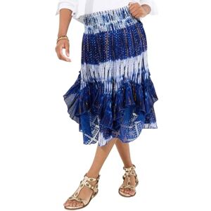 Joe Browns Women's Fashion Summery Tie-Dye Knee-Length Skirt, Regular Fit, Blue, UK 16 Joe Browns Women's Fashion Summery Tie-Dye Knee-Length Skirt, Regular Fit, Blue, UK 16