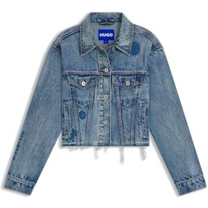 Hugo Boss Women's Anouk_Cropped_b Jeans_Jacket_l, Medium Blue, XS Hugo Boss Women's Anouk_Cropped_b Jeans_Jacket_l, Medium Blue, XS