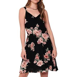 ONLY Women's Onlkarmen S/L Short Aop Wvn Noos Casual dress, Black, 14 UK ONLY Women's Onlkarmen S/L Short Aop Wvn Noos Casual dress, Black, 14 UK
