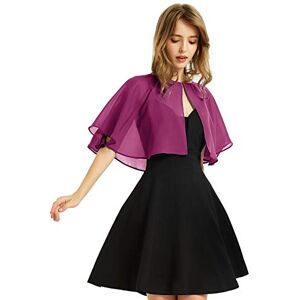 BUCUXE XinQi Women's Soft Chiffon Shawl Wraps Shrug for Evening Dress Wedding Cape Bolero Flapper Cover Up, Fuchsia, One Size BUCUXE XinQi Women's Soft Chiffon Shawl Wraps Shrug for Evening Dress Wedding Cape Bolero Flapper Cover Up, Fuchsia, One Size
