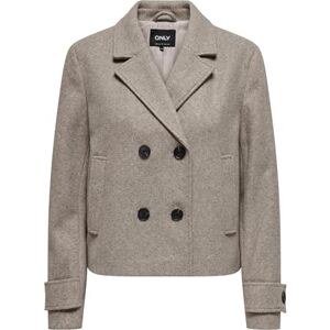 ONLY Women's Onlfreja Life Short Db Jacket OTW Noos Coat, Mocha Meringue/Detail: Melange, L ONLY Women's Onlfreja Life Short Db Jacket OTW Noos Coat, Mocha Meringue/Detail: Melange, L