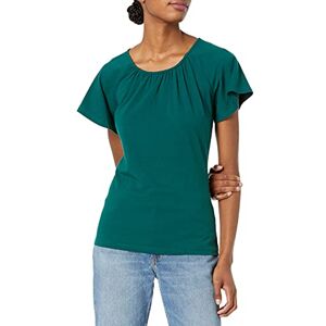 Amazon Essentials Women's Classic-Fit Cape Sleeve Open Crewneck T-Shirt, Forest Green, Small Amazon Essentials Women's Classic-Fit Cape Sleeve Open Crewneck T-Shirt, Forest Green, Small