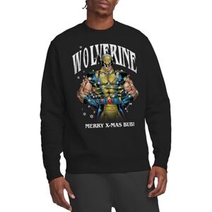 Marvel Press Marvel Wolverine Merry Xmas Bub! Unisex Sweatshirt, Black, Small Marvel Press Marvel Wolverine Merry Xmas Bub! Unisex Sweatshirt, Black, Small