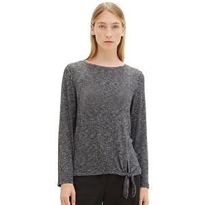 TOM TAILOR Women's 1038870 Long-Sleeved T-Shirt, 30281-Evident Anthracite Melange, XL TOM TAILOR Women's 1038870 Long-Sleeved T-Shirt, 30281-Evident Anthracite Melange, XL