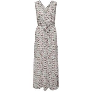 ONLY Women's Onlstar Life S/L Ankel Belt Dress Ptm Summer, Cloud Dancer/AOP: lola Zigzag, M ONLY Women's Onlstar Life S/L Ankel Belt Dress Ptm Summer, Cloud Dancer/AOP: lola Zigzag, M