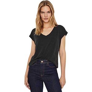 VERO MODA Women's VMFILLI SS V-Neck TEE GA NOOS T-Shirt, Black, XL VERO MODA Women's VMFILLI SS V-Neck TEE GA NOOS T-Shirt, Black, XL