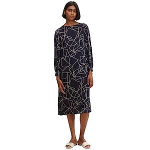 TOM TAILOR Women's 1032732 Dress, 30195-Navy Beige Abstract Design, 10 TOM TAILOR Women's 1032732 Dress, 30195-Navy Beige Abstract Design, 10