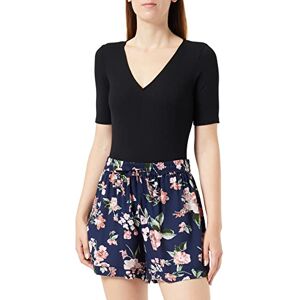 VERO MODA Women's Vmbumpy Shorts WVN Noos, Navy Blazer/AOP: Big Flower, S VERO MODA Women's Vmbumpy Shorts WVN Noos, Navy Blazer/AOP: Big Flower, S
