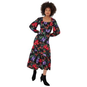 Joe Browns Women's Fashion Balloon Sleeve Gathered Floral Midi Jersey Dress, Regular Fit, Red, UK 10 Joe Browns Women's Fashion Balloon Sleeve Gathered Floral Midi Jersey Dress, Regular Fit, Red, UK 10