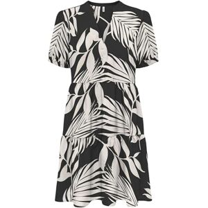 ONLY Women's Onlnova Life Vis S/S Thea Dress AOP, Black, XL ONLY Women's Onlnova Life Vis S/S Thea Dress AOP, Black, XL