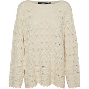 VERO MODA CURVE Women's VMCLUA LS Boatneck Pullover CUR NOOS Sweater, Birch, 16/18 VERO MODA CURVE Women's VMCLUA LS Boatneck Pullover CUR NOOS Sweater, Birch, 16/18