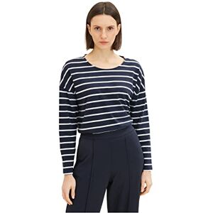 TOM TAILOR Ladie's 1035765 Long-Sleeved T-Shirt, 31540-Navy Offwhite Stripe, M TOM TAILOR Ladie's 1035765 Long-Sleeved T-Shirt, 31540-Navy Offwhite Stripe, M