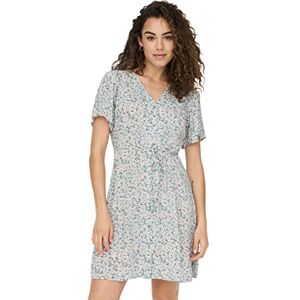 ONLY Women's Onlevida S/S Short Dress WVN Noos, Gray Mist, L ONLY Women's Onlevida S/S Short Dress WVN Noos, Gray Mist, L