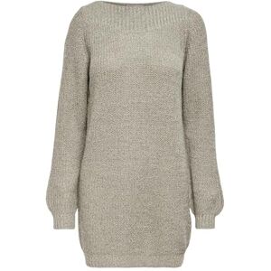 JDY Women's Whitney Megan L/S Boat Dress KNT Noos Knit, Cement/Detail: w Black ply, XXL JDY Women's Whitney Megan L/S Boat Dress KNT Noos Knit, Cement/Detail: w Black ply, XXL