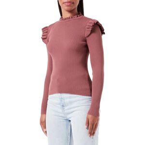 ONLY Bestseller A/S Women's Onlsia Sally Ruffle LS KNT Noos Jumper Sweater, Rose Brown, XS ONLY Bestseller A/S Women's Onlsia Sally Ruffle LS KNT Noos Jumper Sweater, Rose Brown, XS