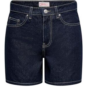 ONLY Women's Onlphine DNM Noos Regular fit Shorts with Button Closure and Front Pockets, Dark Denim Blue, XL ONLY Women's Onlphine DNM Noos Regular fit Shorts with Button Closure and Front Pockets, Dark Denim Blue, XL