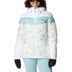 Columbia Women's Abbott Peak Insulated Jacket, Ski Jacket, White Flurries Print/White/Aqua Haze, Size XS Columbia Women's Abbott Peak Insulated Jacket, Ski Jacket, White Flurries Print/White/Aqua Haze, Size XS