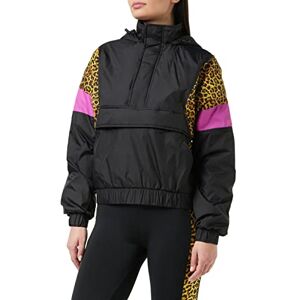Urban Classics Women's Ladies AOP Mixed Pull Over Jacket, Multicolour (Black/Leo 01945), Medium Urban Classics Women's Ladies AOP Mixed Pull Over Jacket, Multicolour (Black/Leo 01945), Medium
