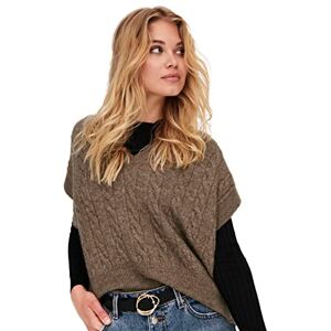 ONLY Women's Onlmelody Knt Noos Sweater Vest, Caribou/Detail: Melange, L UK ONLY Women's Onlmelody Knt Noos Sweater Vest, Caribou/Detail: Melange, L UK