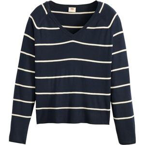 Levi's Petal V-Neck Sweater Sweatshirt Women, Stephanie Stripe Nav, M Levi's Petal V-Neck Sweater Sweatshirt Women, Stephanie Stripe Nav, M