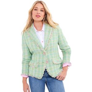 Joe Browns Women's PETITE Fashion Frayed Detail Tweed Jacket, Regular Fit, Green, UK 12 (PETITE) Joe Browns Women's PETITE Fashion Frayed Detail Tweed Jacket, Regular Fit, Green, UK 12 (PETITE)