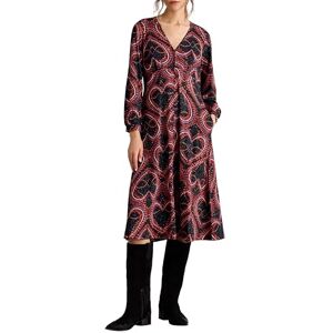White Stuff Megan Sparkling Jersey Dress Long Sleeves, V-Neck, Classic Pull-On Midi Dress in Cotton/Elastane Jersey Black Print Size 14R White Stuff Megan Sparkling Jersey Dress Long Sleeves, V-Neck, Classic Pull-On Midi Dress in Cotton/Elastane Jersey Black Print Size 14R