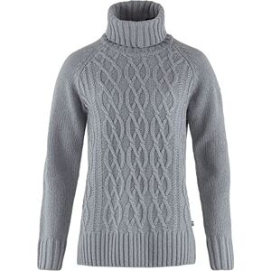 Fjällräven Fjallraven 84793-055 Övik Cable Knit Roller Neck W Sweatshirt Women's Flint Grey Size S Fjällräven Fjallraven 84793-055 Övik Cable Knit Roller Neck W Sweatshirt Women's Flint Grey Size S