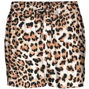 VERO MODA Women's Vmeasy Joy Nw Shorts WVN Ga, Tan/AOP: Leo, S VERO MODA Women's Vmeasy Joy Nw Shorts WVN Ga, Tan/AOP: Leo, S