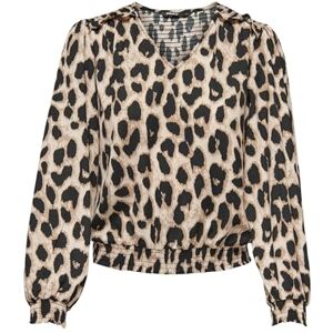 ONLY Women's Onltiana L/S Smock Top WVN Noos Blouse, Cloud Dancer/AOP:vima Leo, M ONLY Women's Onltiana L/S Smock Top WVN Noos Blouse, Cloud Dancer/AOP:vima Leo, M