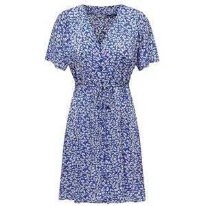 ONLY Women's Onlevida S/S Short Dress WVN Noos, Nebulas Blue/AOP: Hanna Flower, XS ONLY Women's Onlevida S/S Short Dress WVN Noos, Nebulas Blue/AOP: Hanna Flower, XS