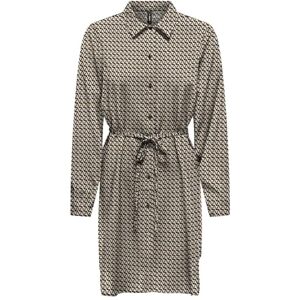 ONLY Women's Onlnova Life Elite L/S Shirt Dress, Chipmunk/AOP:588 Breaker Geo, S ONLY Women's Onlnova Life Elite L/S Shirt Dress, Chipmunk/AOP:588 Breaker Geo, S