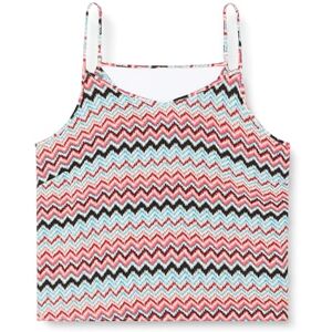 ONLY Women's Onlnova Life Vis Paris Singlet AOP Tank top, Pink, 12 ONLY Women's Onlnova Life Vis Paris Singlet AOP Tank top, Pink, 12